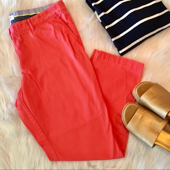 crown & ivy Pants - CROWN & IVY Chino Pants Coral Classic Prep  Sz 10